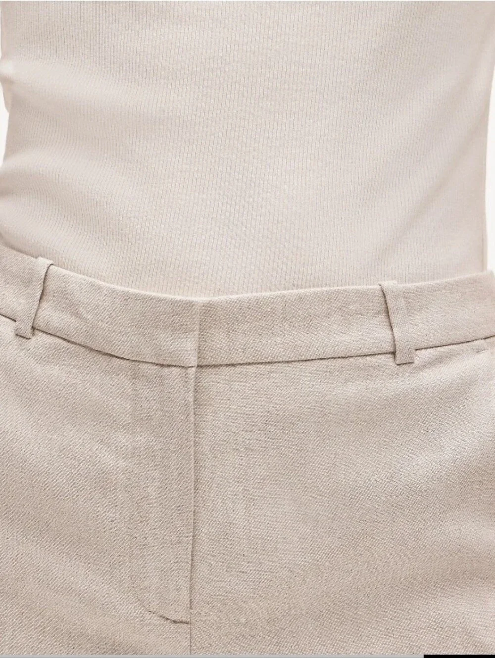 Nwt J. Crew Kaya Pant Stretch Linen Blend Flax Ivory Size 2